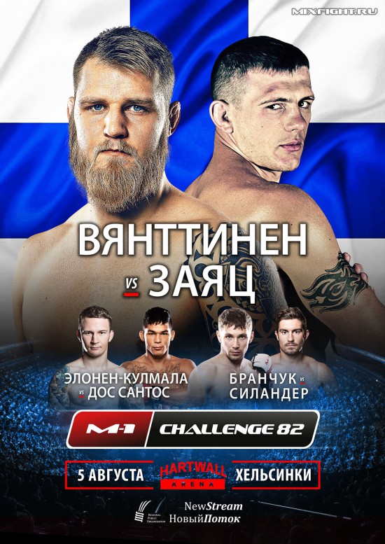 РЕЗУЛЬТАТЫ ТУРНИРА ПО СМЕШАННЫМ ЕДИНОБОРСТВАМ M-1 CHALLENGE 82